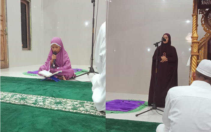 Malam Ke-3 Ramadhan, Nur Fadillah dan Aisyah Latifah Mulya Menampilkan Tilawah Quran dan Ceramah